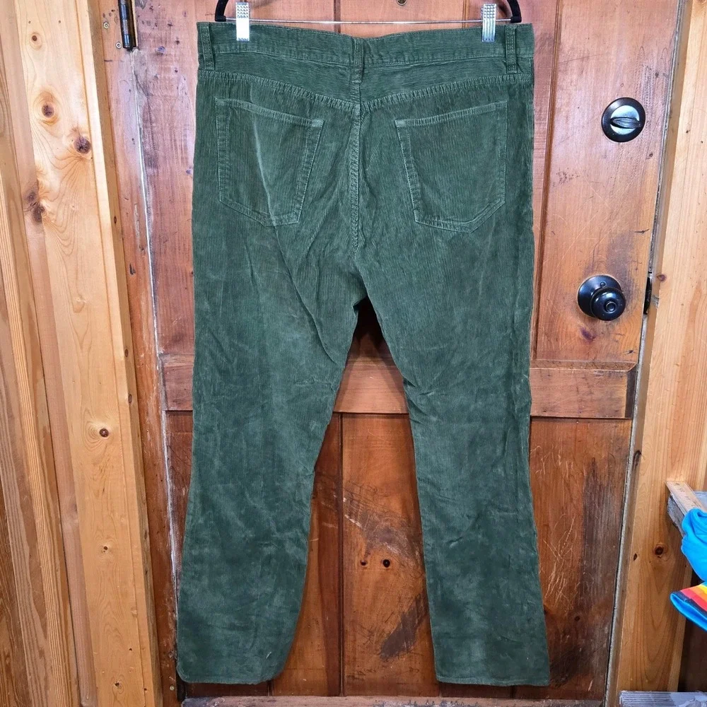 J Crew The Sutton Corduroy Pants Mens 36x32 Green Straight‎ Leg Casual
